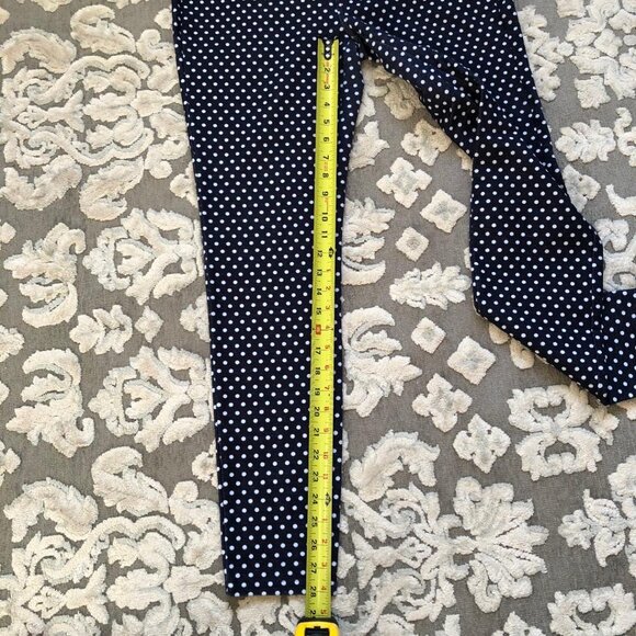 Michael, Michael Kors, Navy Blue w/White Polka Dot, Stretch Ponte Pants, Sz: Med - Picture 9 of 11